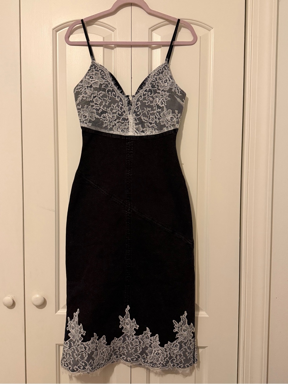Blue B Denim and Lace Cami Top Mini Dress